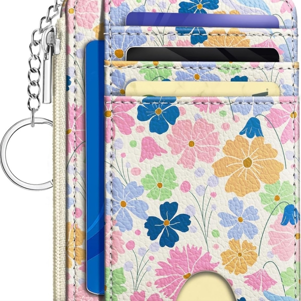 Floral Card Organizer with ID Window - Picture 2 of 7